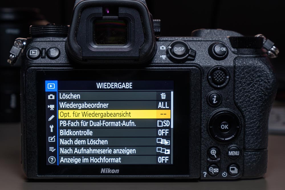 Menü Grundeinstellungen der Nikon Z6 / Z6 II / Z7 / Z7 II